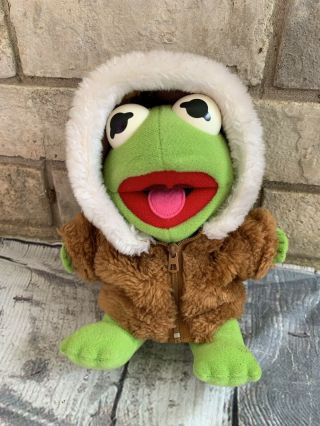 Vintage 1987 Baby Kermit The Frog Plush 7 " Stuffed Animal Henson Associates P1