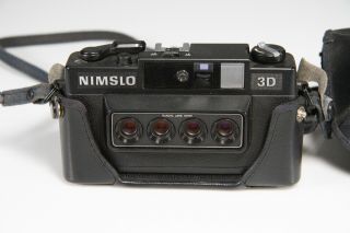 Nimslo 3d Quadra Lens 35mm Film Camera W/case And Strap