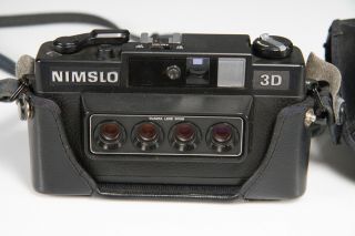 Nimslo 3D Quadra Lens 35mm Film Camera w/case and strap 3