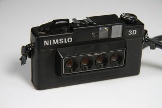 Nimslo 3D Quadra Lens 35mm Film Camera w/case and strap 4