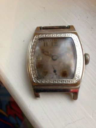 Vintage Art Deco Hamilton Raleigh 17 Jewel Grade 987f Wristwatch Not Running