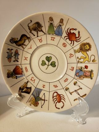 Vintage Jon Anton Zodiac Saucer Only No Cup England Astrology Fortune Telling