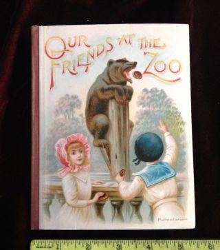 1892 moveable book My Friends At The Zoo Expanding Toy Book - Last time listed 5