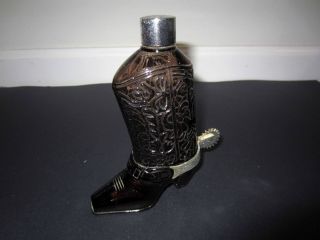 Avon Vintage Cowboy Boot Western Leather After Shave 5oz.  Partial Bottle