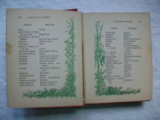 The Language of Flowers; Victorian illustrated book; English 1880 ' s 6