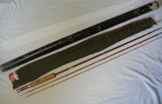 Vintage South Bend 346 - 9 3 - Pc Bamboo Fly Rod,  Sock,  Cardboard Tube