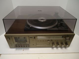 Vintage Montgomery Ward Gen 6340a Turntable Cassette 8 - Track Am/fm Stereo Retro