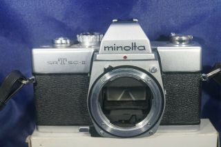 Minolta Vintage Srt Sc - Ii Slr 35mm Film Camera Body Only W/strap - 0320