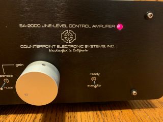 Counterpoint SA - 2000 Black TUBE Stereo Preamp Line stage no phono Made in USA 4