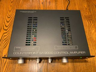 Counterpoint SA - 2000 Black TUBE Stereo Preamp Line stage no phono Made in USA 8