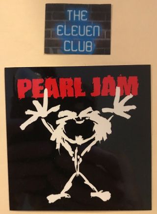 Pearl Jam Ten Sticker Vtg Promo 1991 Alive Guy Vedder Rare Lp 45 Cd Oop