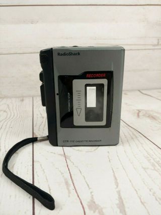 Vintage Radio Shack Ctr - 112 Handheld Voice Cassette Tape Recorder Player