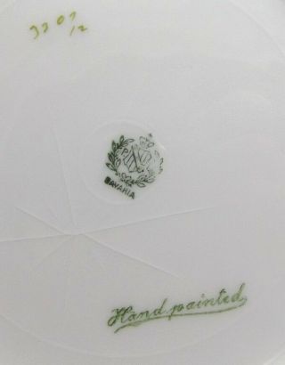 P T Bavaria Vintage Porcelain Plate Hand Painted White Floral signed Rameau 4
