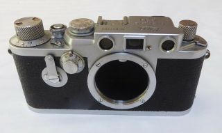 Leica Leitz 3f,  Iiif Camera S/n 657702 Self Timer,  Red 6 Month Cl.  A