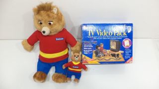 Vintage Teddy Ruxpin Tv Video Pack And Doll Yes Toys Bear Vhs Game