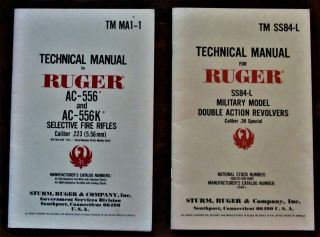 4 Ruger Documents,  Tec Manuals Ac - 556 Rifles,  Ss84 - L Revolvers,  1972&75 Catalogs