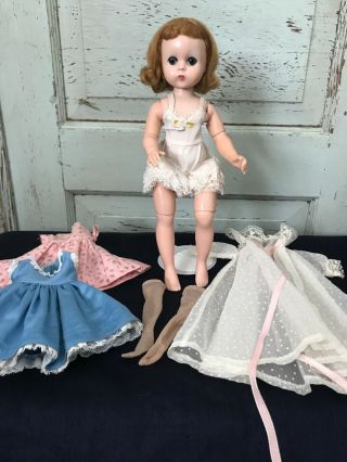 Vintage Madame Alexander Lissy Doll In Tagged Teddy With Extra Clothes
