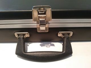 Vintage Faux Leather 24 Cassette Tape Storage Case Holder briefcase NM 3