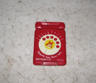 Vintage Raggedy Ann Phone Index Pussy Willow