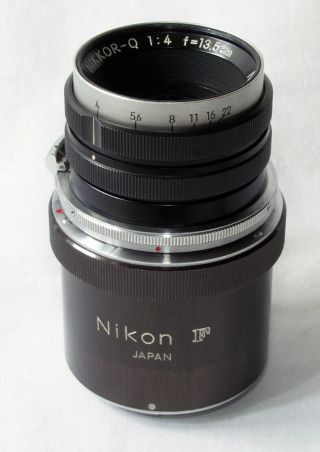 Nikkor - Q 13.  5cm/4 Bellows lens with adapter BR - 1 6