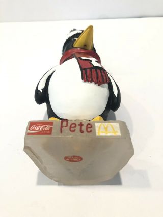 Vintage YSU Pete The Penguin Coca - Cola Collector Bobblehead Youngstown Ohio 5