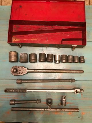 Vintage 3/4 " Drive 12 Point Sockets Various Sizes,  Torque Wrench,  Proto,  Snap - On