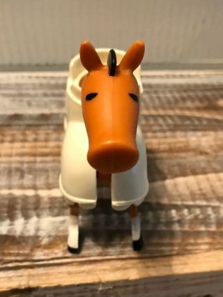 VINTAGE 1974 FISHER PRICE Little People CASTLE 993 KING KNIGHT HORSE 7