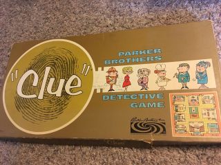 Clue Family Detective Board Game Vintage 1963 Parker Bros Complete Euc
