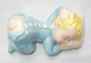 Vintage Holland Mold Adorable Sleeping Sweet Baby Boy Bottoms Up Ceramic Figure