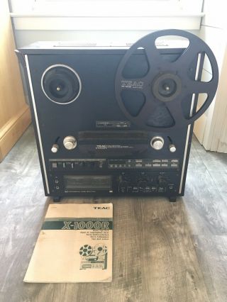 Vintage Teac X - 1000r Reel To Reel Tape Recorder - Powers On - - Read Desc