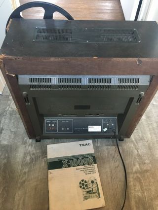 Vintage TEAC X - 1000R Reel To Reel Tape Recorder - Powers On - - Read Desc 9