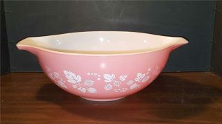 Large Shiny Vintage Pyrex Cinderella Pink Gooseberry 4 Qt.  Mixing Bowl 444 Xlnt