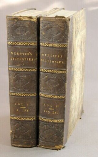 Noah Webster / dictionary of the English language intended to exhibit I 1st 1832 2