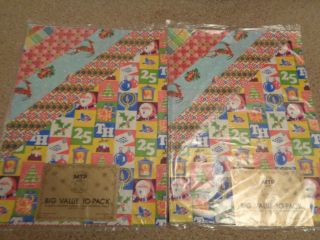 Vintage Christmas Wrapping Paper X 20 Sheets,  10 Designs - 30 X 20 Inches