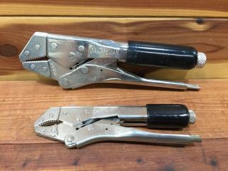 Vintage Craftsman Locking Pliers 45601 45607 Vise Grip 8 " & 10 " Usa Pat Pend