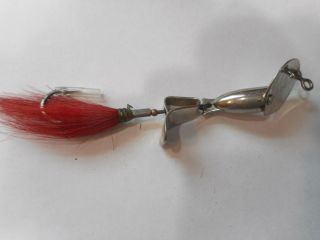 Vintage Pflueger Whoopee Red Tail Lure Metal Lure 2