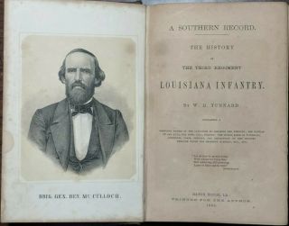 1866 1st Ed A Southern Record The History Of The 3rd Regiment Louisiana Infantry