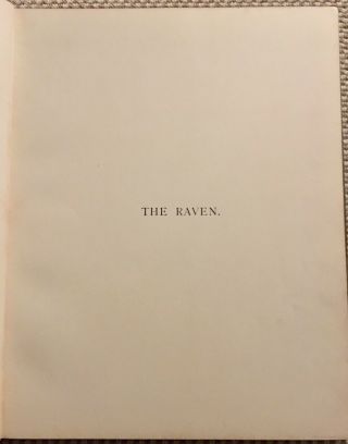 The Raven Edgar Allen Poe Gustave Dore Elelphant Folio 1st Edition Harper EXLNT 3