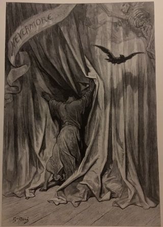 The Raven Edgar Allen Poe Gustave Dore Elelphant Folio 1st Edition Harper EXLNT 6