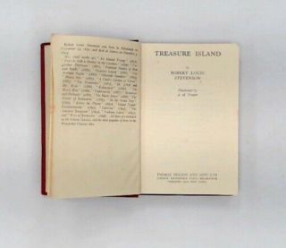 Vintage TREASURE ISLAND Robert Louis Stevenson Hardback Book - F16 2