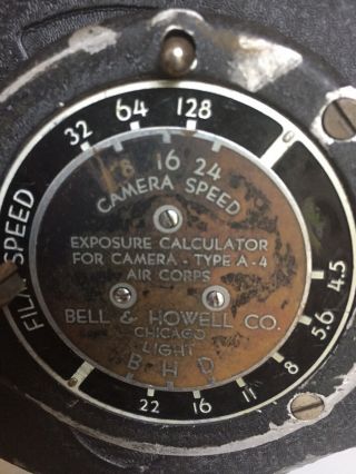 1940’s Bell & Howell WWII 35mm Film Bomb Spotter Spotting Camera 50mm Lens 7