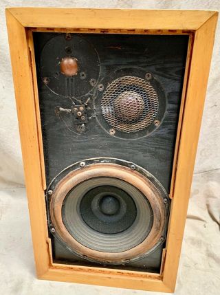 One Vintage Acoustic Research Ar3 Speaker Paint Grade Wood Cabinet (a165)