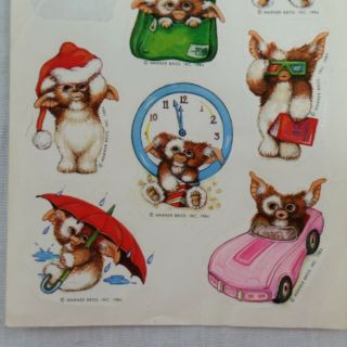 Vintage Gremlins Stickers 1984 Warner Brothers Gizmo Cartoon Illustrated Cute 4