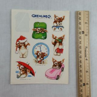 Vintage Gremlins Stickers 1984 Warner Brothers Gizmo Cartoon Illustrated Cute 5