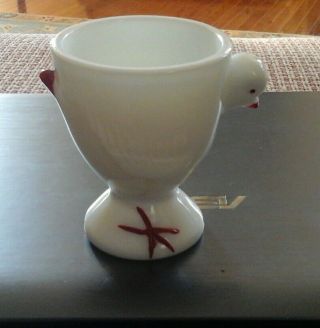 Westmoreland Milk Glass Easter Vintage Large Egg Cup Codle Cup Chicken