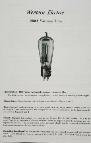 Western Electric 280 - A Vacuum Tube TESTS GOOD (Continuity) 4