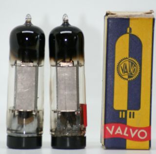 E80cc Tube Pinched Waist Valvo Wk Smooth Plate Silver Cup Getter 6085 Valve Pair