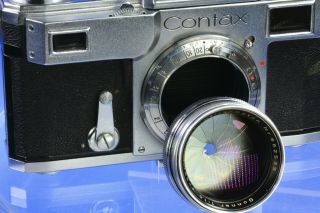 CONTAX III (3) 35mm Rangefinder Camera,  50mm f/1.  5 Zeiss T SONNAR Lens,  Spool NR 11