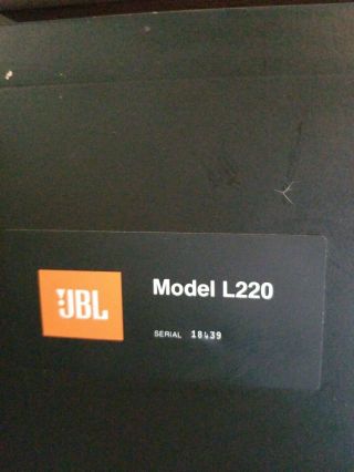 JBL L220 Vintage Speakers 12