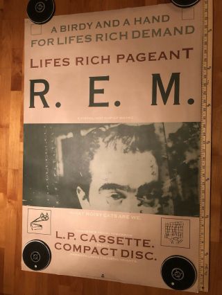Rem Vintage Promotional Poster “life’s Rich Pageant” 1986